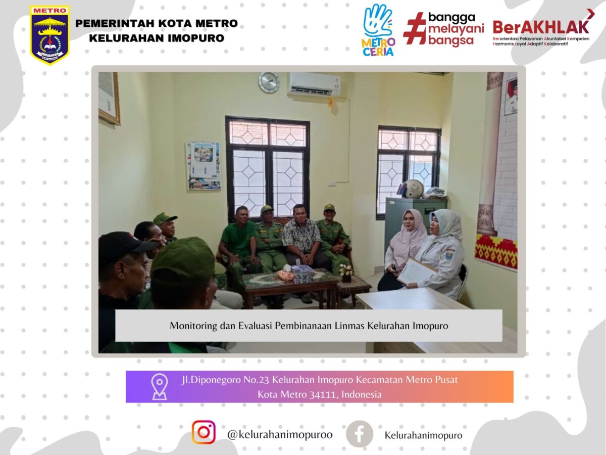 Rapat Pembinaan Linmas di Ruang Lurah Imopuro